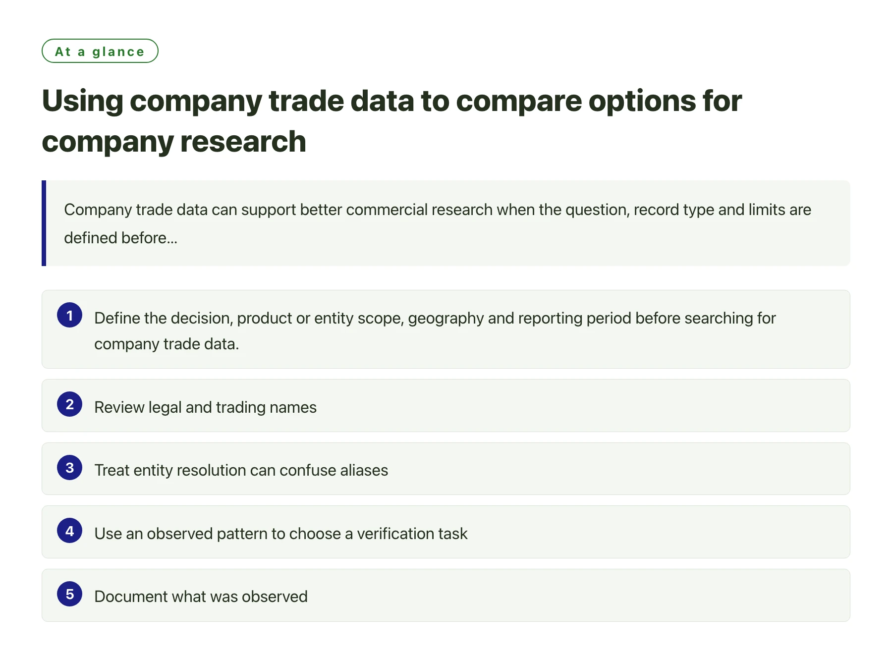 Using company trade data to compare options for company research——全文要点速览