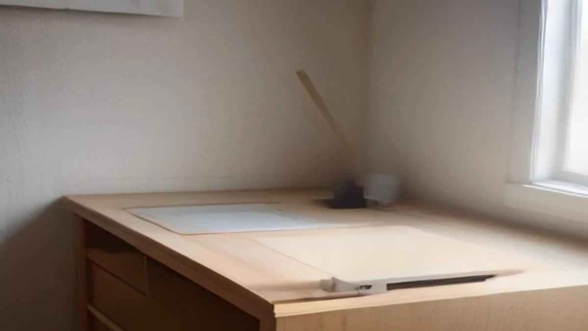 Illustration: slight low angle of a bright minimal desk with a laptop and a smartphone showing an abstract rising line chart